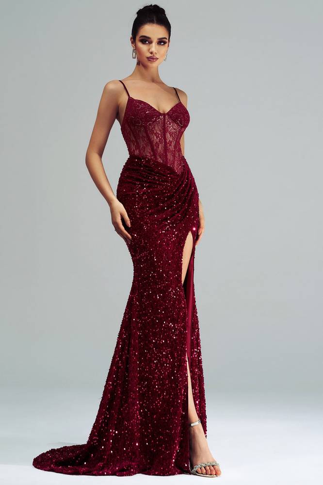 Sexy Mermaid Sweetheart Sleeveless Evening Party Dress