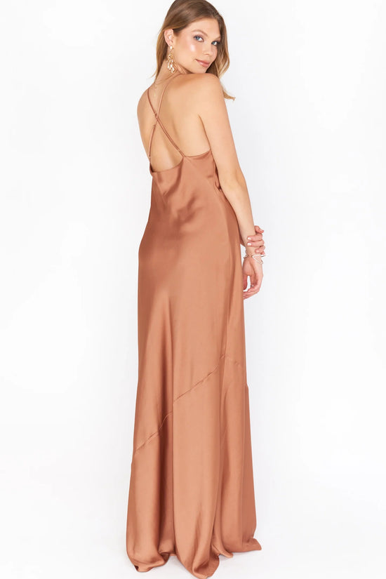 Sexy Satin Fitted Asymmetrical Spaghetti Straps Bridesmaid Dress