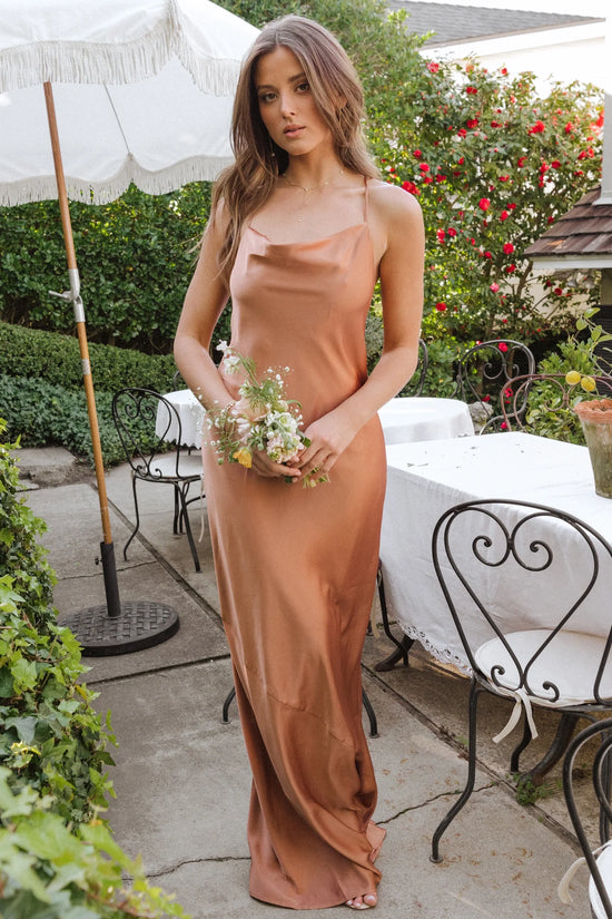 Sexy Satin Fitted Asymmetrical Spaghetti Straps Bridesmaid Dress