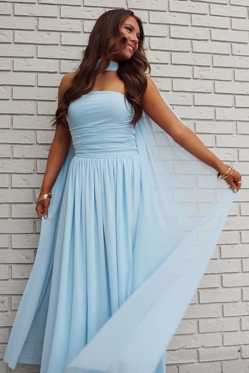 Strapless Empire A-Line Party Prom Dress With Train Movousdress Strapless Empire A-Line Party Prom Dress With Train Movousdress