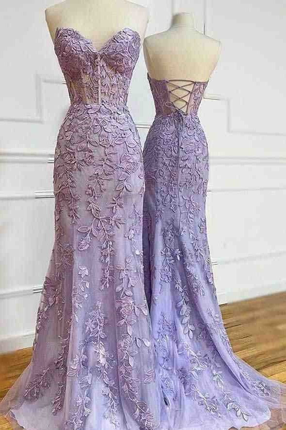 Sweetheart Sleeveless Empire Appliques Formal Party Dress