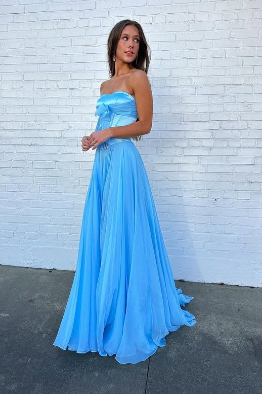 Sweetheart Strapless A-Line Two Tone Party Prom Dress
