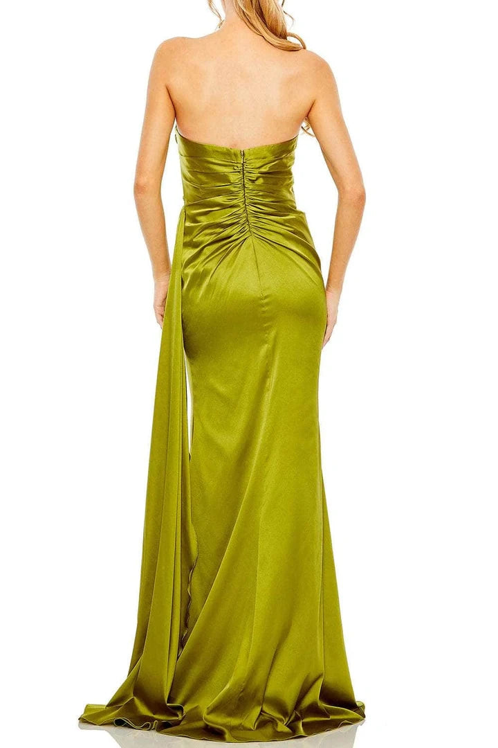 Sweetheart Strapless Beaded Ruched Long Party Prom Dress