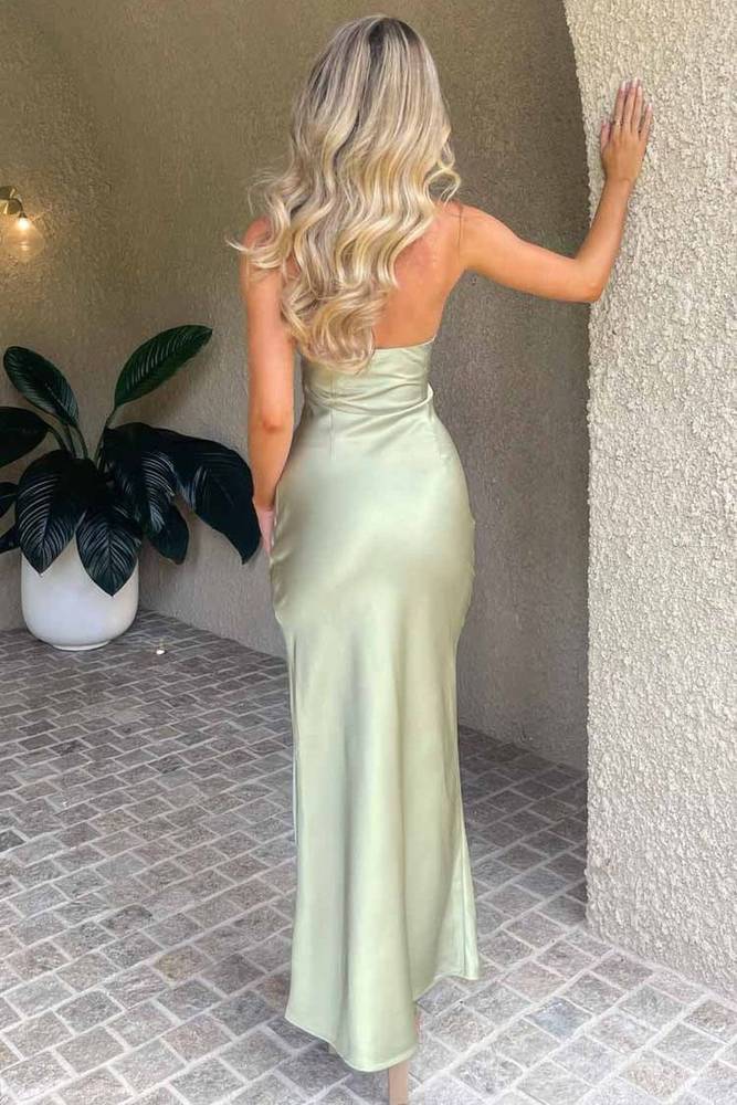 Sweetheart Strapless Empire Long Bridesmaid Dress