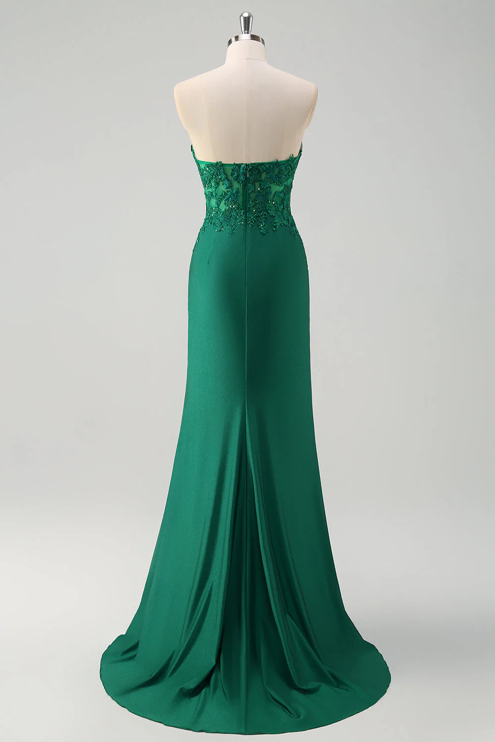 Sweetheart Strapless Mermaid Empire Appliques Party Prom Dress