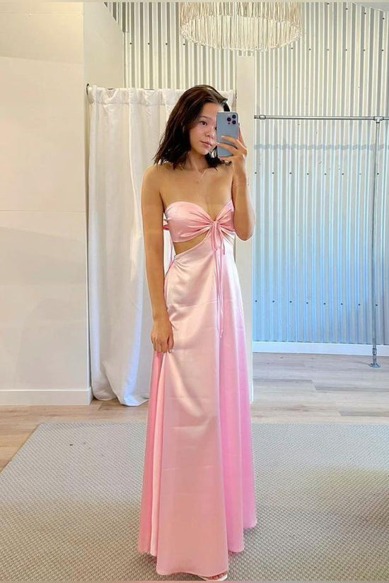 Sweetheart Strapless Satin A-Line Bridesmaid Dress